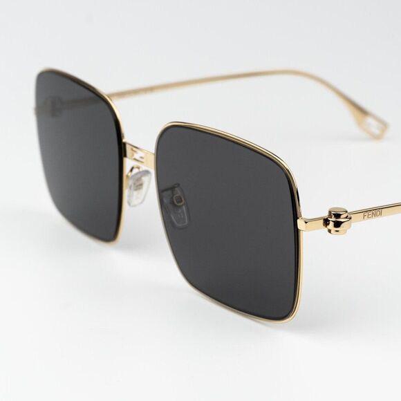 Fendi BAGUETTE Women Sunglasses Square Metal Endura Gold Smoke FE40123U 30A main image 4